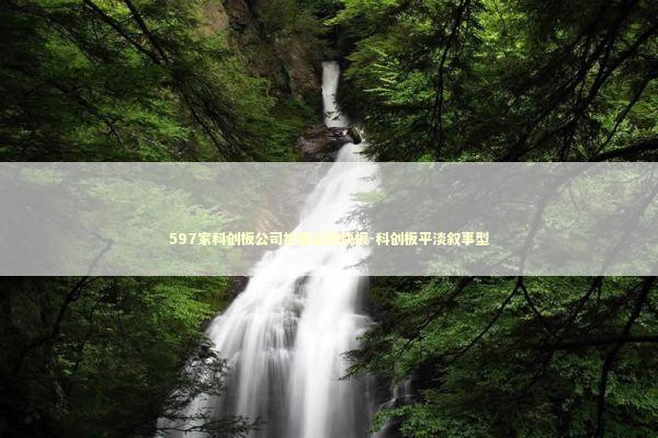 597家科创板公司披露业绩快报-科创板平淡叙事型 新闻