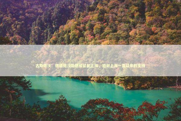 古斯塔沃:很遗憾没能继续留在上海,感谢上海一直以来的支持 古斯塔沃:很遗憾没能继续留在上海,感谢上海一直以来的支持 新闻