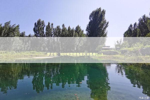 罗志恒:如何明显提高居民消费率?_1 罗志恒:如何明显提高居民消费率?_1 新闻